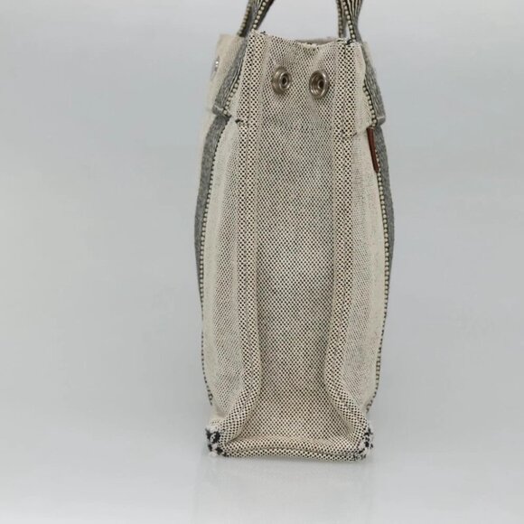 HERMES Fourre Tout PM Hand Bag Canvas Gray Auth ti3070 - Picture 5 of 16